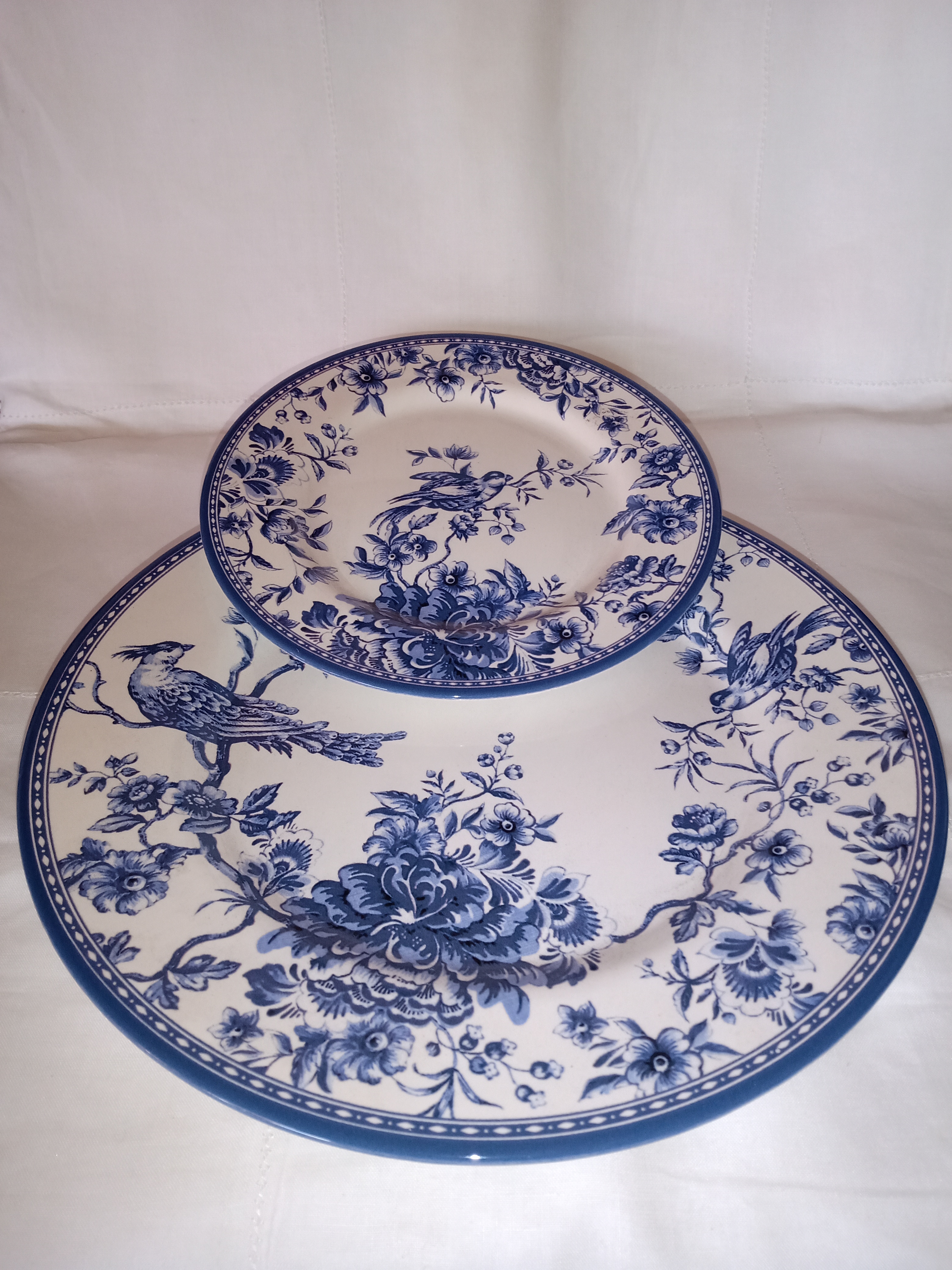 FLORAL AZUL COM PASSARO